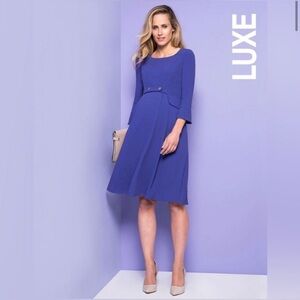 Seraphine Valerie Royal Blue Tailored Maternity Dress, Size 8 (US)